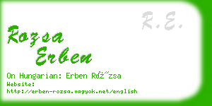 rozsa erben business card